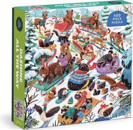 Galison quadratisches Puzzle Volldampf voraus, 500 Teile