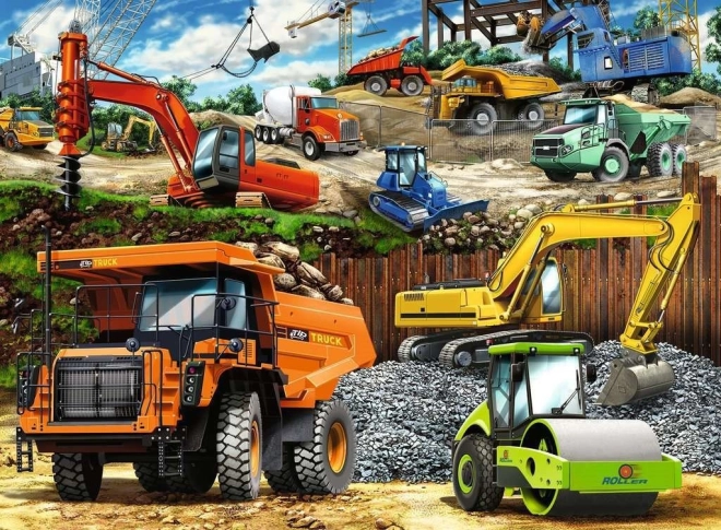 Puzzle Baufahrzeuge XXL 100 Teile