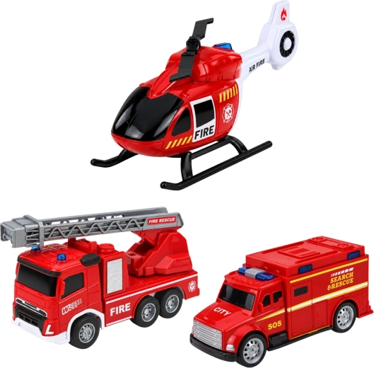 Fahrzeuge und Hubschrauber im Set