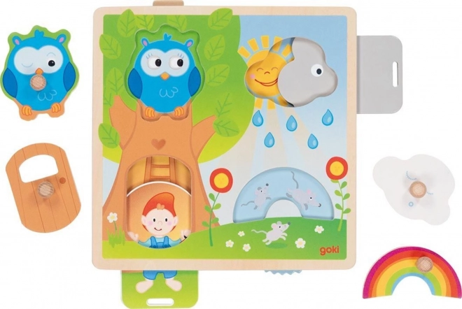 GOKI bewegliches Holzpuzzle Wald