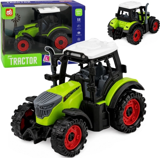 Grüner landwirtschaftlicher Traktor mit Friktionsantrieb 15 cm – 1 Stück