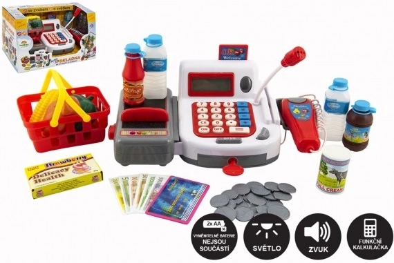 Digitale Kinderkasse mit Zubehör, Licht und Sound