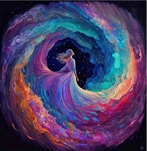 Norimpex Malen nach Zahlen Frau im Universum 40 × 50 cm