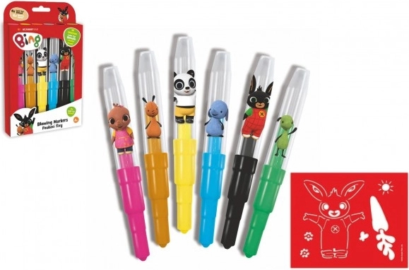 BING Blasstifte mit Schablonen, 6 Farben