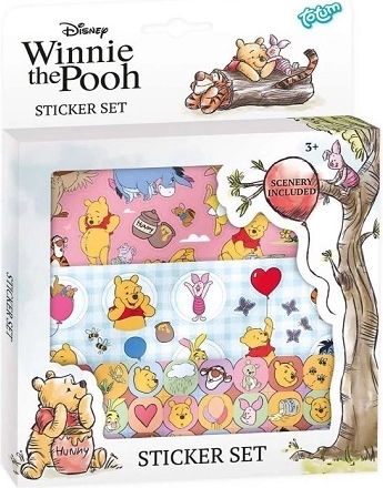 Winnie-the-Pooh-Aufkleberset – Kreativszene mit dem Hundertmorgenwald