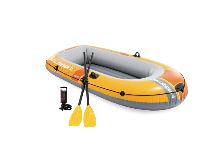 Aufblasbares Boot für 2 Personen Intex Challenger 2 Set mit Pumpe und Paddeln