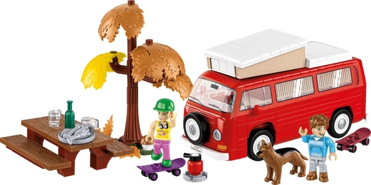 Camping-Szene voller Zubehör