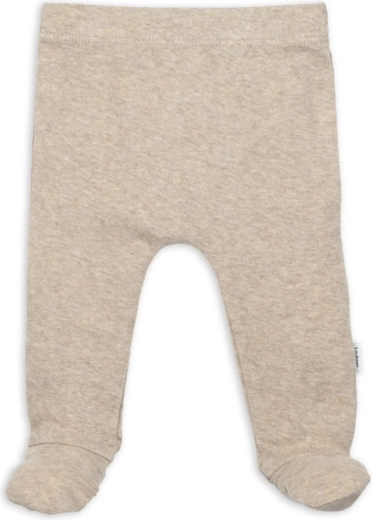 Lodger Neugeborenen-Stramplerhose mit Füßchen Melange Beige Gr. 50