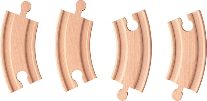 Eisenbahn-Kurven – kurze Schienen, 4 Stk.