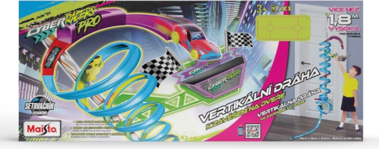 Maisto Cyber Racers vertikale Rennstrecke für die Tür mit Auto