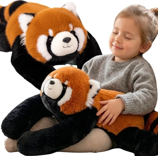 Woopie gewichtetes Plüschpanda in Rot, 65 cm, 2,5 kg