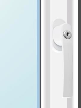 Abschließbarer Fenstergriff mit Schlüssel – weiß
