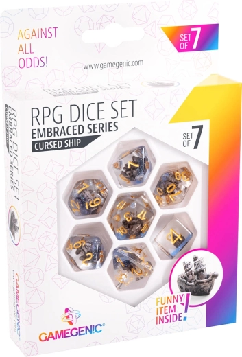 Gamegenic mehrseitige RPG-Würfel Embraced Series Cursed Ship – Set mit 7 Stück
