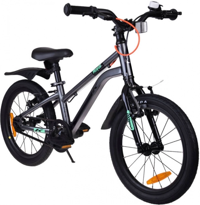 Kinderfahrrad ROYALBABY Kable Belt 18" mit Riemenantrieb und Zubehör – Silber