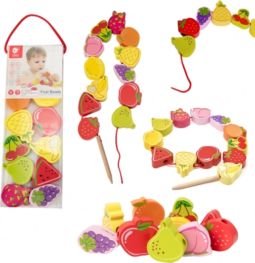 Holzfädelspiel Obst 13-tlg.