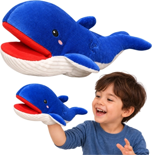 Plüschpuppe Wal Blau 30 cm