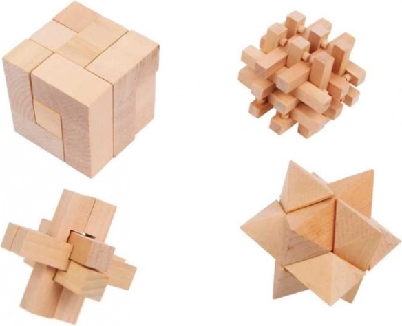 Holz-Puzzleset 4 Stk.