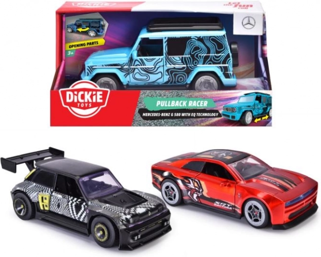 Aufziehauto Pullback Racer 15 cm mit öffnenden Türen