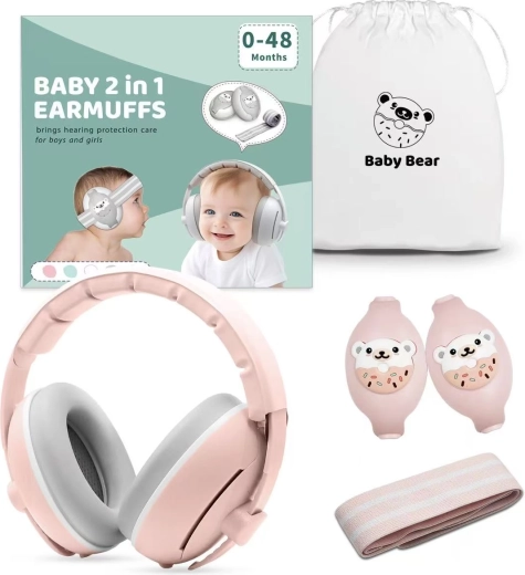 Kinder-Gehörschutz 2in1 Doggy rosa – 1 Stück