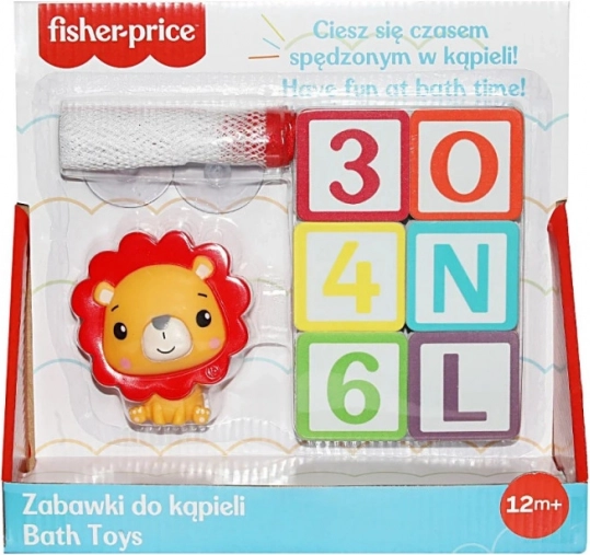 Badewannenspielzeug Buchstaben und Zahlen mit Löwenfigur Fisher Price
