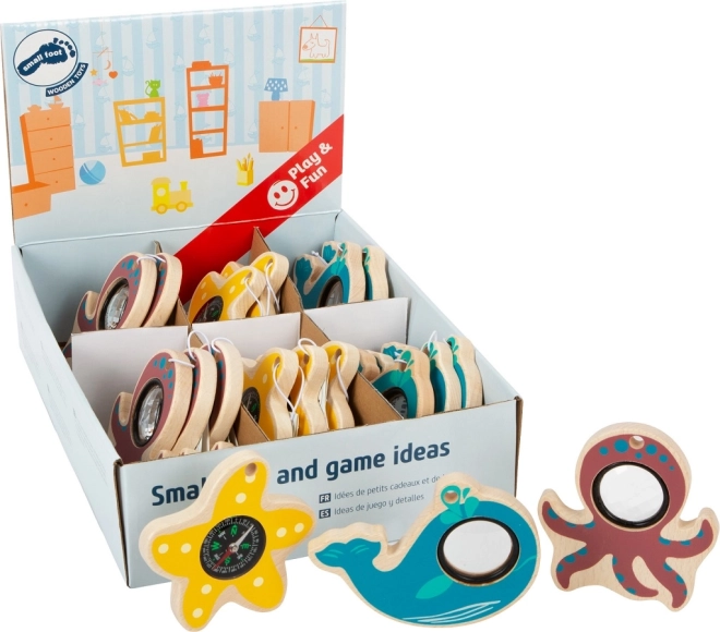 Small Foot sensorisches Holzspielzeug Ozean – Wal und Oktopus