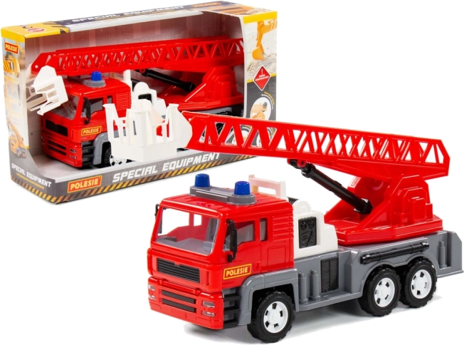 Feuerwehrauto Almaz mit ausziehbarer Leiter 70 cm – rot