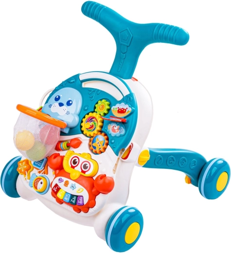 Lauflernwagen und Tisch 2-in-1, der mit dem Kind mitwächst