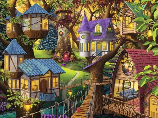 Puzzle Dämmerung in den Baumkronen 1500 Teile