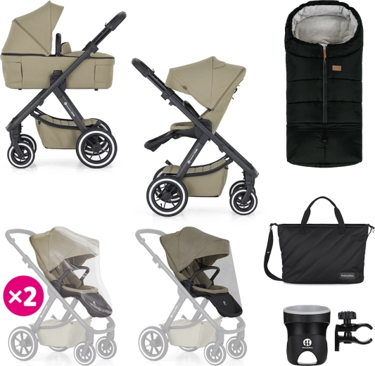 Petite&Mars Kombikinderwagen Icon 2in1 Mossy Green XXL Air