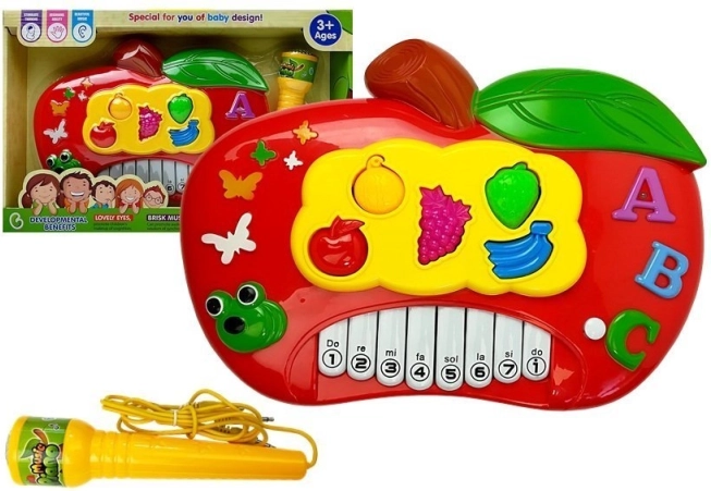 Elektronisches Apfel-Klavier mit Mikrofon und Telefonanschluss