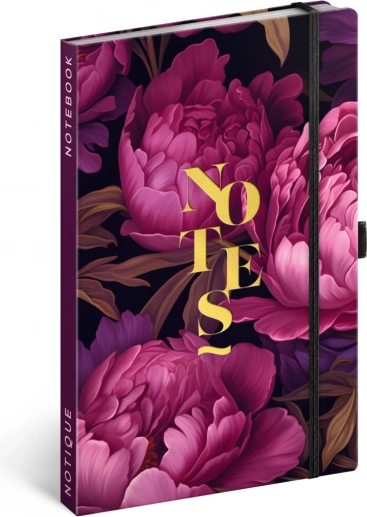 NOTIQUE Notizbuch Violette Blumen, liniert