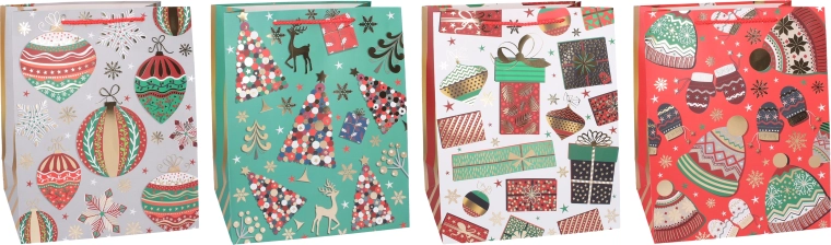 Weihnachtliche Geschenktüte, mittlere Größe – 1 Stück