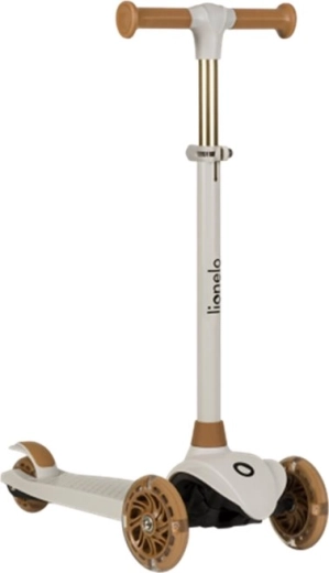 Kinder-Dreirad-Roller LIONELO Jessy mit LED-Rädern – Grey Brown