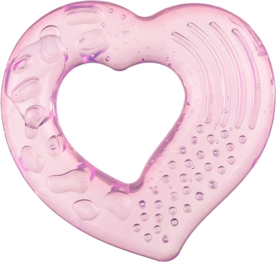 Kühlbeißring Akuku Herz rosa