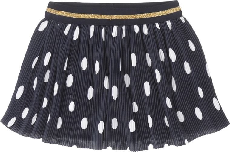 Mädchen Plisseerock mit Punkten marineblau DIRKJE (Gr. 98)