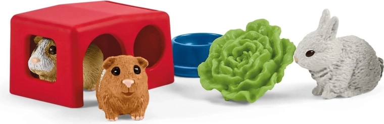 Realistische Figuren von Kaninchen und Meerschweinchen