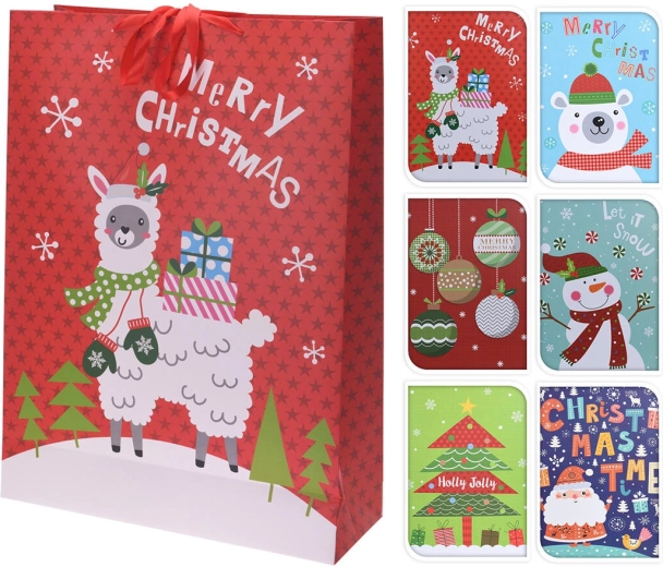 Geschenktasche MAXI Weihnachten 72 × 50 × 18 cm – Mix Dekore