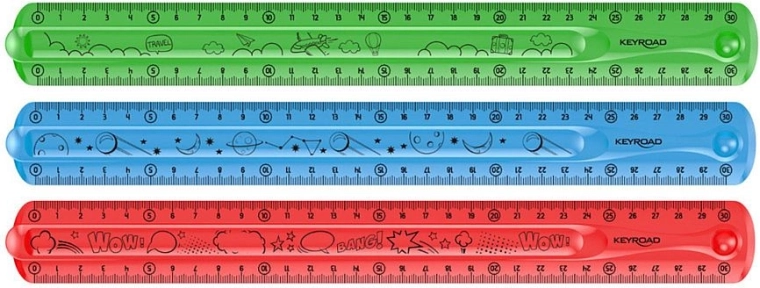 Flexibles Lineal KEYROAD Flexi 30 cm, transparent