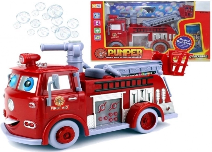 Interaktives Feuerwehrwagen mit Blasen für Kinder