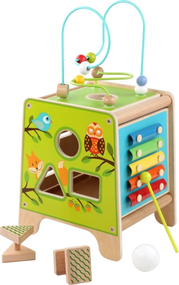 Holzwürfel Motorik 5-in-1 mit Xylophon LUCY & LEO