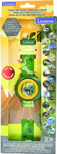 Lexibook Kinder-Projektionsuhr Dinosaurier mit 20 Bildern