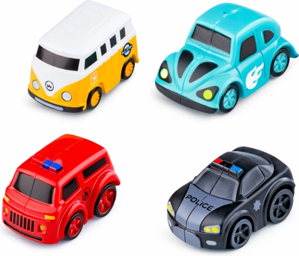 4 Autos und Hubschrauber im Set