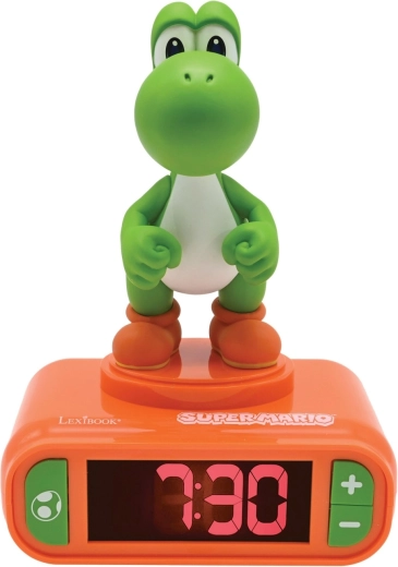 Lexibook Wecker Super Mario mit Yoshi-Figur und Geräuschen