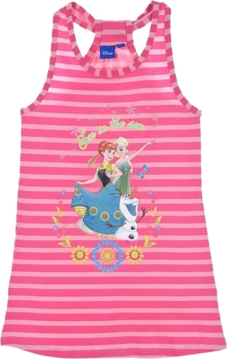 Disney Frozen Kleid für Mädchen, Himbeerfarben mit Streifen