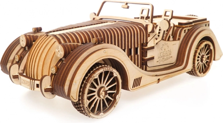 Mechanisches Holzmodell UGEARS Roadster VM-01 – 3D-Puzzle