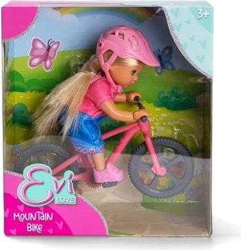 Evi Love Puppe auf dem Mountainbike