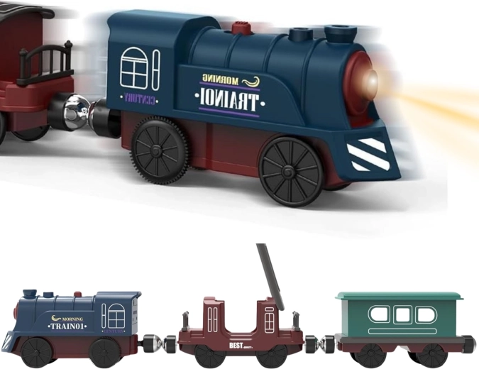 Automatische Bewegung und Licht der Lokomotive