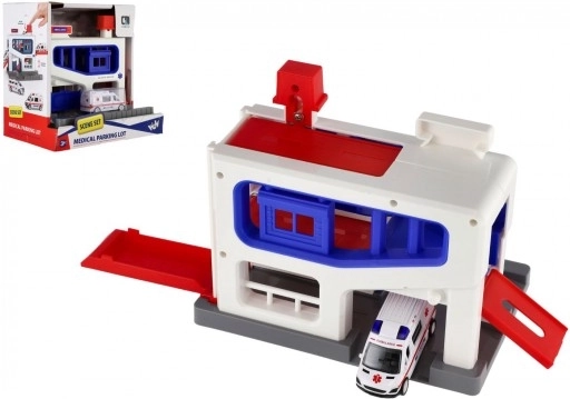 Parkgarage mit Rettungswagen für Kinder