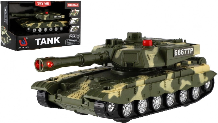 Plastikpanzer 20 cm mit Schwungrad, Licht und Sound