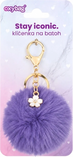 Oxybag Fashion-Schlüsselanhänger mit violettem Pompon